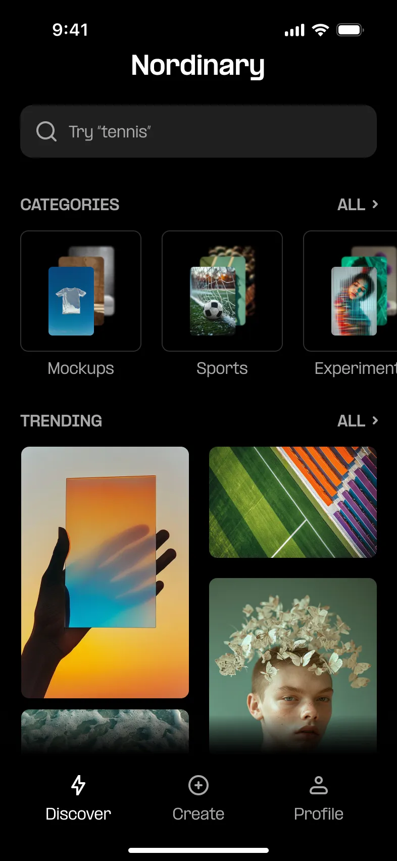 Mobile app UI